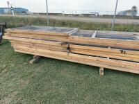 Pallet of 4 foot tall, chicken wire and wood frame panels