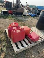 Five miscellaneous Jerry cans