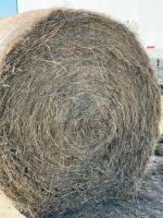 Two round bales of grass hay/Bid per bale