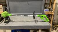 GREEN WORKS CORDED TRIMMER - 13&rdquo; ROTATING HEAD