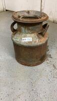 ANTIQUE CREAM CAN W/ LID