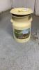 ANTIQUE CREAM CAN PAINTED W/ FARMYARD MOTIF