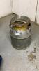 ANTIQUE CREAM CAN - "PALM"....WITH LID