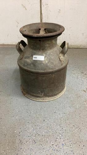 ANTIQUE CREAM CAN W/ LID