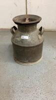 ANTIQUE CREAM CAN W/ LID
