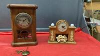 (2) VINTAGE CLOCKS - ELECTRIC & WIND-UP