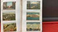 PHOTO ALBUM W/ VINTAGE POSTCARDS