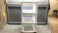 3-DRAWER STORAGE UNIT ON WHEELS