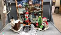 ANIMATED CHRISTMAS FIGURES AND CHRISTMAS TAPESTRY