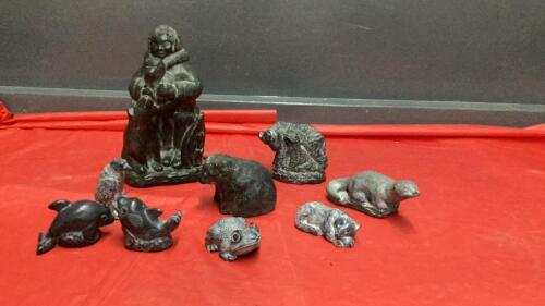COLLECTION OF (9) WOLF ORIGINAL SOAP STONES