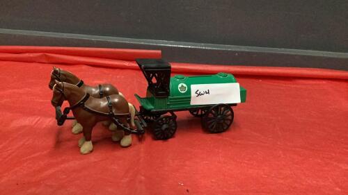 CAST HORSE & WAGON MONEY BANK - "UFA"