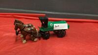 CAST HORSE & WAGON MONEY BANK - "UFA"