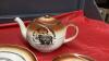HYCROFT HERFORD CHINA SET - TEAPOT, DINNERPLATE, SIDE PLATE - 2