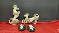 VINTAGE PLASTERWARE FRENCH POODLES