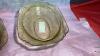 2 PC. YELLOW DEPRESSION GLASS SERVING DISHES - 2