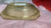 2 PC. YELLOW DEPRESSION GLASS SERVING DISHES - 3
