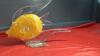 GLASS ANGEL FISH SCULPTURE AND SERVING BOAT - 2