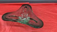 GREEN GLASS DISPLAY PIECE