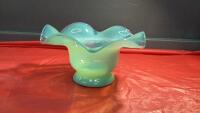 SEAFOAM GREEN IRIIDESCENT BOWL