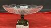 PINWHEEL CRYSTAL / BRASS SERVING BOWL