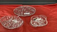 3 PC. PINWHEEL CRYSTAL