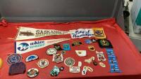 (2) PENNANTS & MISC BADGES