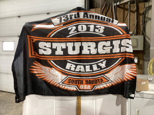 STURGIS 2013 RALLY FLAG, HARLEY DAVIDSON BLANKET