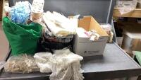 (2) BOXES - LACE, RIBBON, TRIM, DOILIES