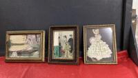 (3) SMALL VINTAGE/ANTIQUE PICTURES