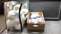 BOX + BAG - STRYOFOAM BALLS, BAGS OFWEIGHTED STUFFING MATERIAL