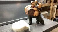 LARGE FIGURE OF A HAPPY BEER DRINKER + NECK PILLOW