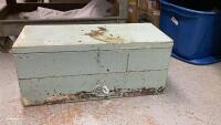 J.M. PERKINS VINTAGE WOOD BOX W/ BOTTOM DRAWER