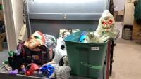 (2) BOXES- HALLOWEEN COSTUMES, BUBBLE FOGGER, AND DECORATIONS