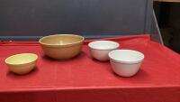 (4) VINTAGE POTTERY BOWLS
