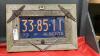 RUSTIC MANCAVE BARNWOOD FRAMED LICENSE PLATE DECOR - 3