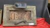 RUSTIC MANCAVE BARNWOOD FRAMED LICENSE PLATE DECOR - 2