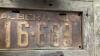 RUSTIC MANCAVE BARNWOOD FRAMED LICENSE PLATE DECOR - 4