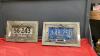 RUSTIC MANCAVE BARNWOOD FRAMED LICENSE PLATE DECOR