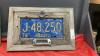 RUSTIC MANCAVE BARNWOOD FRAMED LICENSE PLATE DECOR - 2