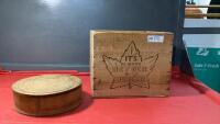"BETTER WITH BUTTER" WOOD CRATE & ROUND WOOD CHEESE? BOX