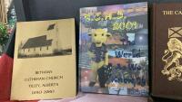 SMALL BINOCULARS, CALGARY BOOKS, BETHANY LUTHERAN CHURCH BOOK, BCHS 2001 HISTORY BOOK