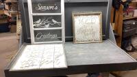 (3) CHRISTMAS THEMED WALL HANGINGS