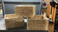 (2) WICKER BOXES