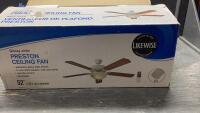 CEILING FAN - 52&rdquo; - GLOSSY WHITE
