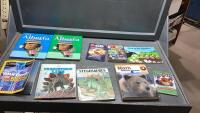 BOX OF ASSORTED BOOKS - MATH, OUR ALBERTA, DINOSAURS