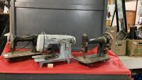 (3) ANTIQUE SEWING MACHINES - ALL NEED REPAIR
