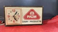 VINTAGE PALM DAIRY ELECTRIC CLOCK