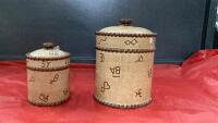 (2) MONTANA LIFESTYLES CANISTERS BY MONTANA SILVERSMITHS