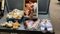 (2) BOXES - CRAFTING DOLLS + TOY DOLLS + SMALL BEARS