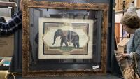 ELEPHANT PICTURE SHADOW BOX SYTLE